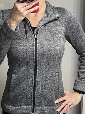 Marc New York Andrew Marc Gray Full Zip Fleece Jacket Pockets Women's Small